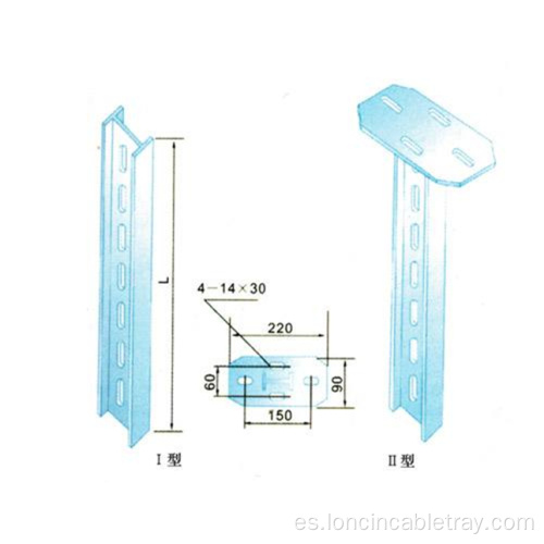 Accesorios de la bandeja de cables de la columna vertical de hierro en T vertical